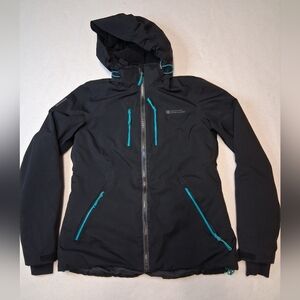 Mountain Wearhouse Women's Black Ski Jacket with Teal Trim With Recco Tech
